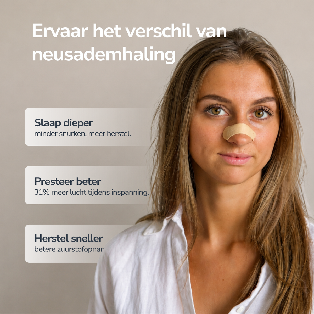 Zandbruine Neusstrips