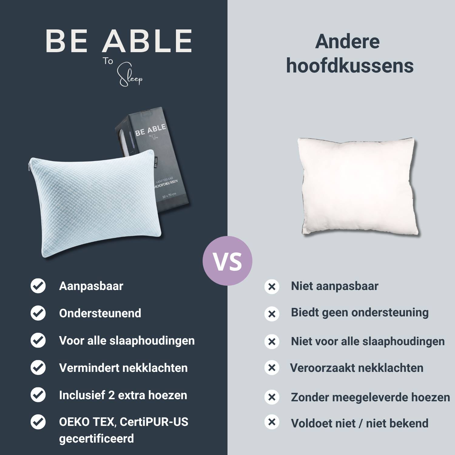 Aanpasbaar Hoofdkussen