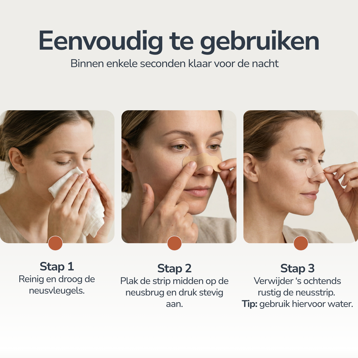 Zandbruine Neusstrips